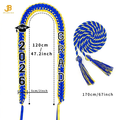2026 Graduation Ribbon Leis Honor Cord Double Braided Ribbon Garland Graduation Leis