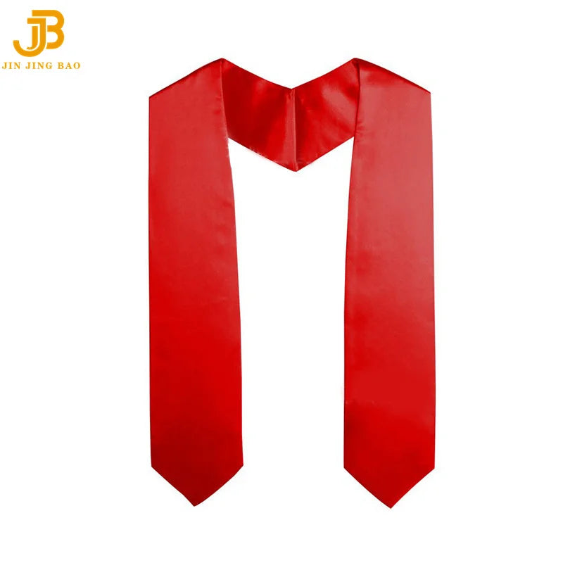 53" 60" 72" White Sublimation Satin Polyester Graduation Sash Unisex Blank Stole for School Uniform JJB Brand In-Stock Adults