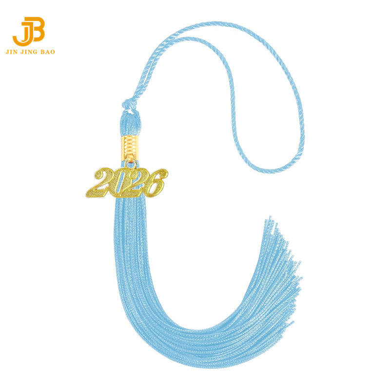 Wholesale Graduation Tassel 2026 Solid Color With Gold Tassel Charm for Graduation Cap Decorations