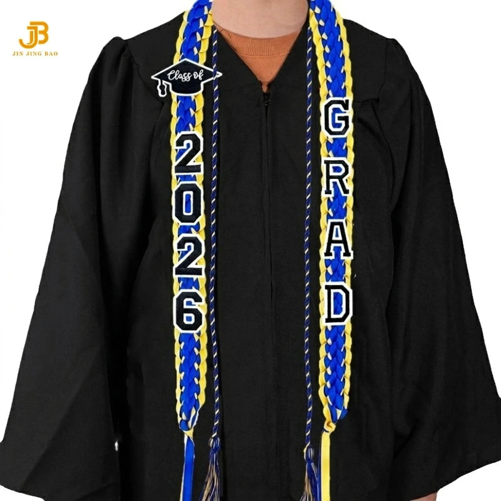 2026 Graduation Ribbon Leis Honor Cord Double Braided Ribbon Garland Graduation Leis