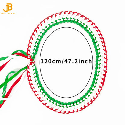 Lei Home Enhancements Necklace with Ribbon Bow Closure Graduation Gift Men Women Kids Party Accessories Hawaii Flower Lei
