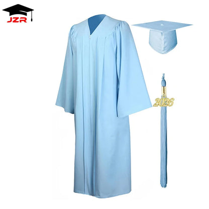 2026 Factory Wholesale American University Black Graduation Gowns Hat Graduation Gown and Cap & Graduation Toga Set in Stock