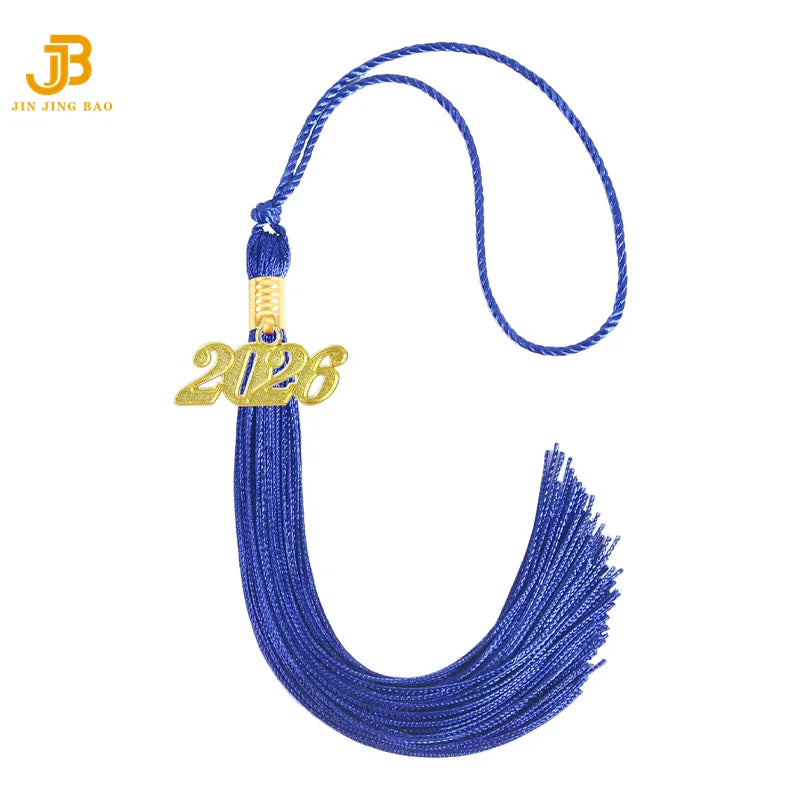 Wholesale Graduation Tassel 2026 Solid Color With Gold Tassel Charm for Graduation Cap Decorations