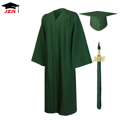 2026 Factory Wholesale American University Black Graduation Gowns Hat Graduation Gown and Cap & Graduation Toga Set in Stock
