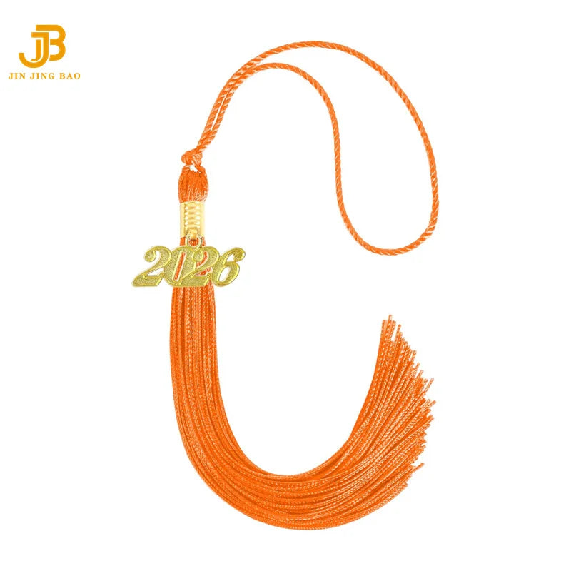 Wholesale Graduation Tassel 2026 Solid Color With Gold Tassel Charm for Graduation Cap Decorations