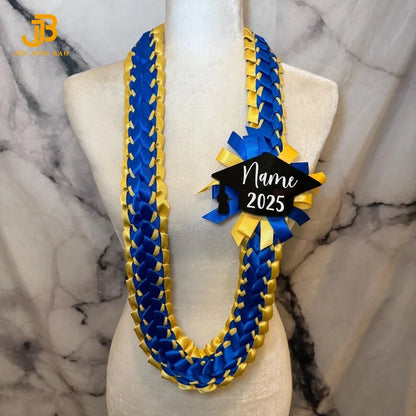 High Quality Graduation Ribbon Lei 120CM Graduation Ribbon Braided Necklace Woven Graduation Leis Ribbon