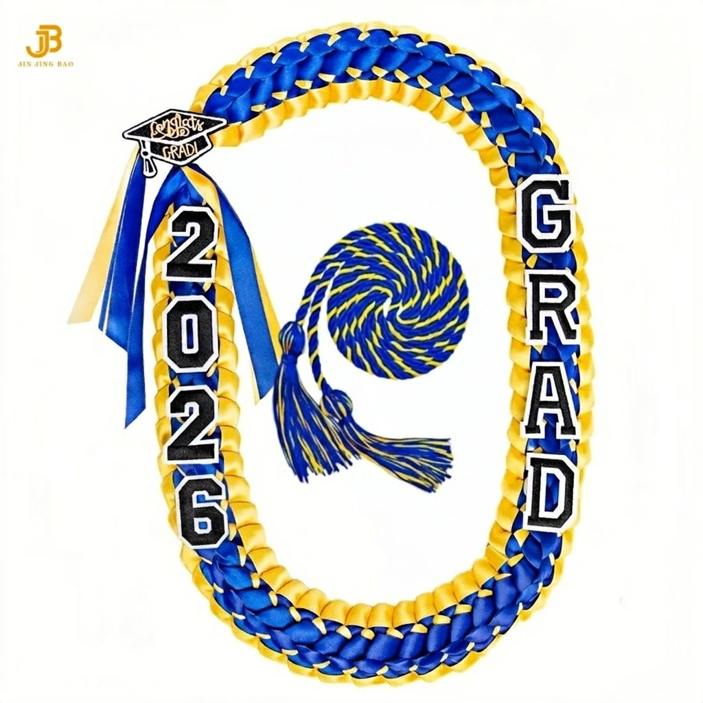 2026 New Trendy Multi-Color Handmade Graduation Garland Woven Necklace Braided Necklaces and Leis Gift Ribbon Necklace