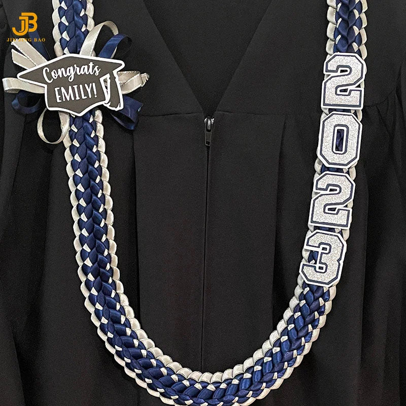 Graduation Leis High School and College Ribbon Weaving Decorative Party Supplies 2025 Graduation Lei