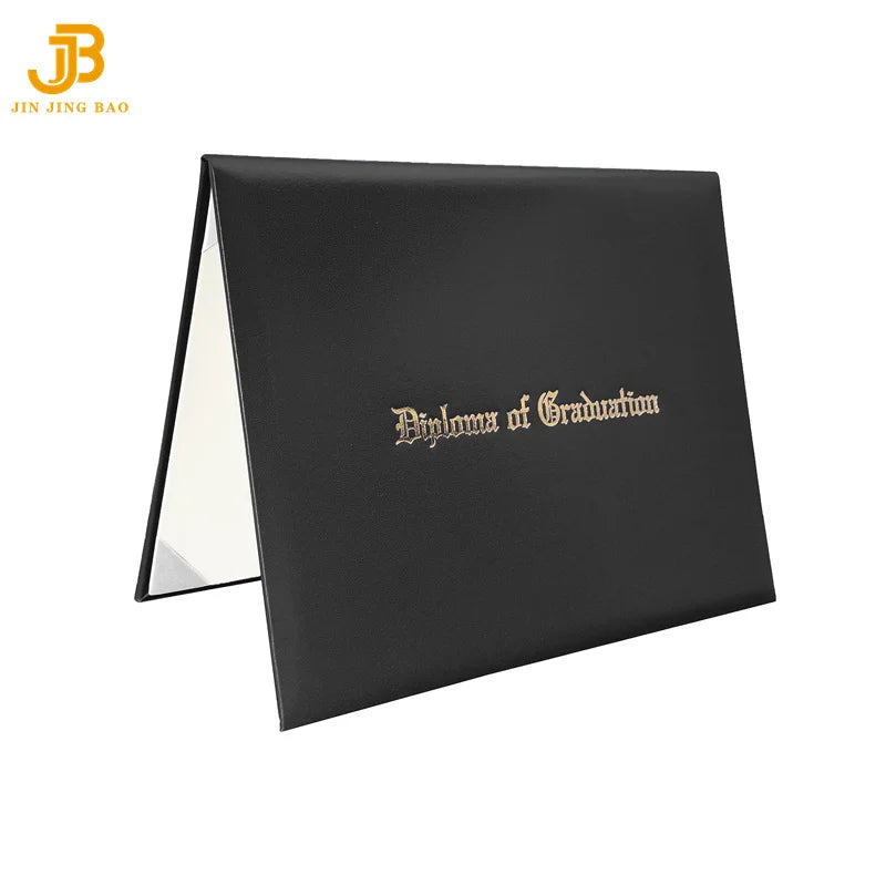 Customized A5 Size PU Leather Folder Welcome Imitation Leather Plain Diploma Graduation Cover Personalized Certificate Holder