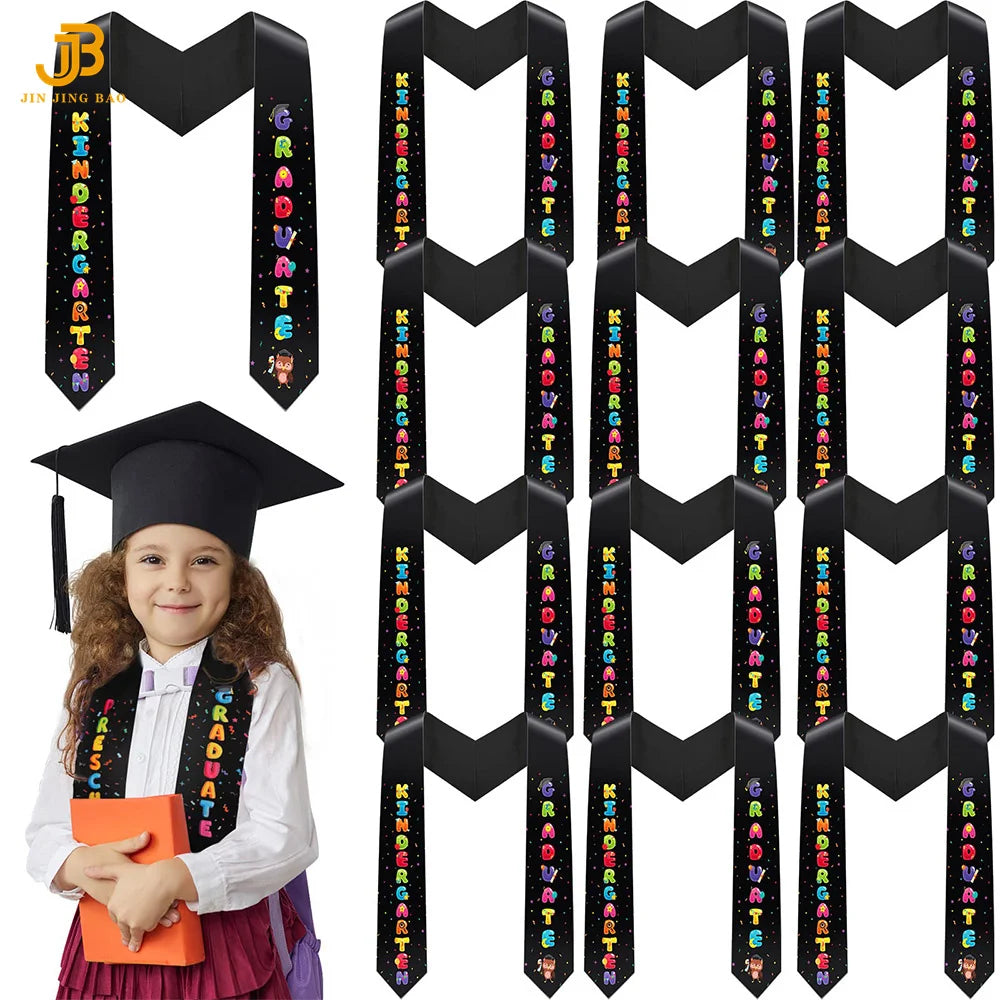 2025 Custom Mexican Graduation Stole Black Color Graduation Sash for Kids