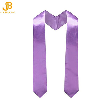 53" 60" 72" White Sublimation Satin Polyester Graduation Sash Unisex Blank Stole for School Uniform JJB Brand In-Stock Adults