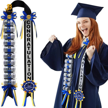 Custom Logo Polyester Ribbon Graduation Leis Source Factory Wholesale for Graduation Party