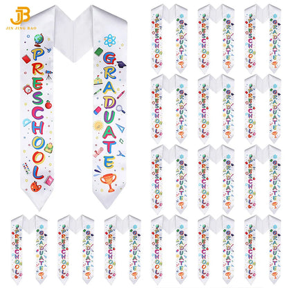 A Set Graduation Sash and Cap Tassel and Certificate Graduation Stole Class of 2025 Kids
