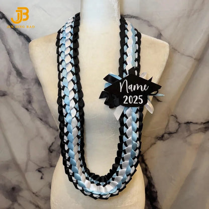 High Quality Graduation Ribbon Lei 120CM Graduation Ribbon Braided Necklace Woven Graduation Leis Ribbon