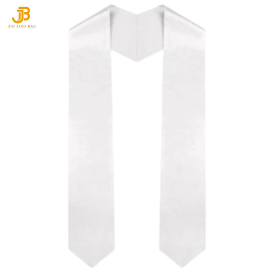 Wholesale Stoles Graduation Sash Digital Printing Woven Adults White School Bags Uniform With Trim