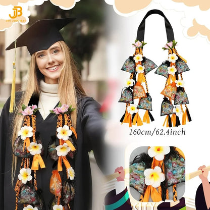 70 Inch Hawaiian Graduation Candy Lei Class of 2026 with Sachet Bags Graduation Lei for Grad Senior High College School Gift