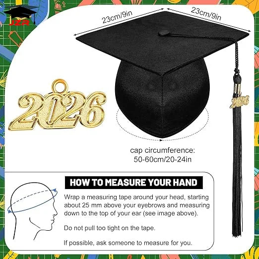 2026 Factory Wholesale American University Black Graduation Gowns Hat Graduation Gown and Cap & Graduation Toga Set in Stock