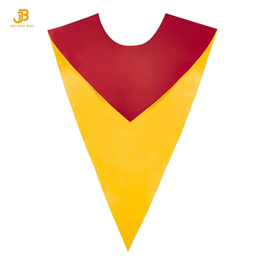 Two-Color Satin Reversible V Stole for Choir Classic Summer & Winter Matte Front V Stole