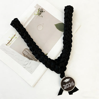 120cm Double Braided Necklace 4 Ribbon Weaving Wreath Collar Gift Rope Honor Ribbon Graduation Ribbon Lei