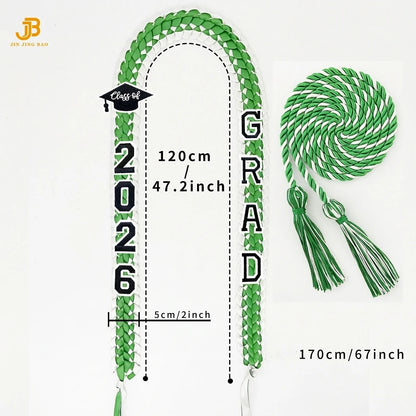 2026 Graduation Ribbon Leis Honor Cord Double Braided Ribbon Garland Graduation Leis