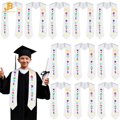 A Set Graduation Sash and Cap Tassel and Certificate Graduation Stole Class of 2025 Kids