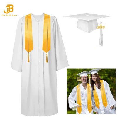 Wholesale Matte Adult Graduation Gown Cap Tassel Stole Honor Cord Set Ceremony Dress for Adult