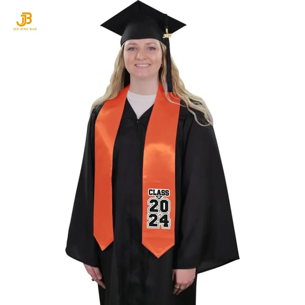 Customized Cheap Flag Satin Adult Student Graduation Sash Fashion Accessories for Ceremony Stole