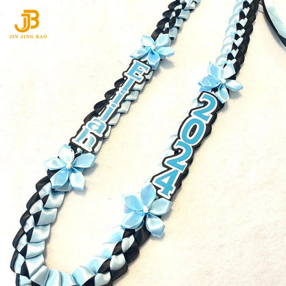 2025 New Graduation Lei Features 4 Floral Decorations Graduation Ceremonies and Parties Graduation Ribbon Leis
