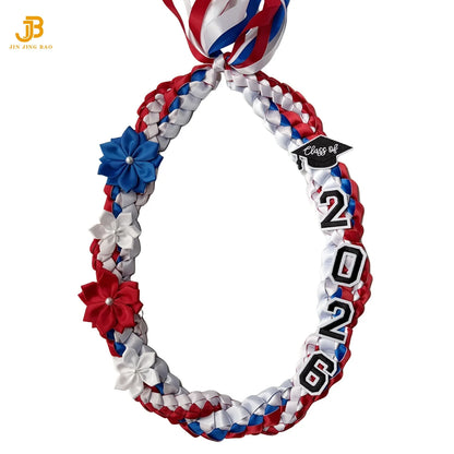 Wholesale 2026 Colorful Cords Ribbon Handmade Honor Braided Rope Set Lei Graduation Necklace Decoration
