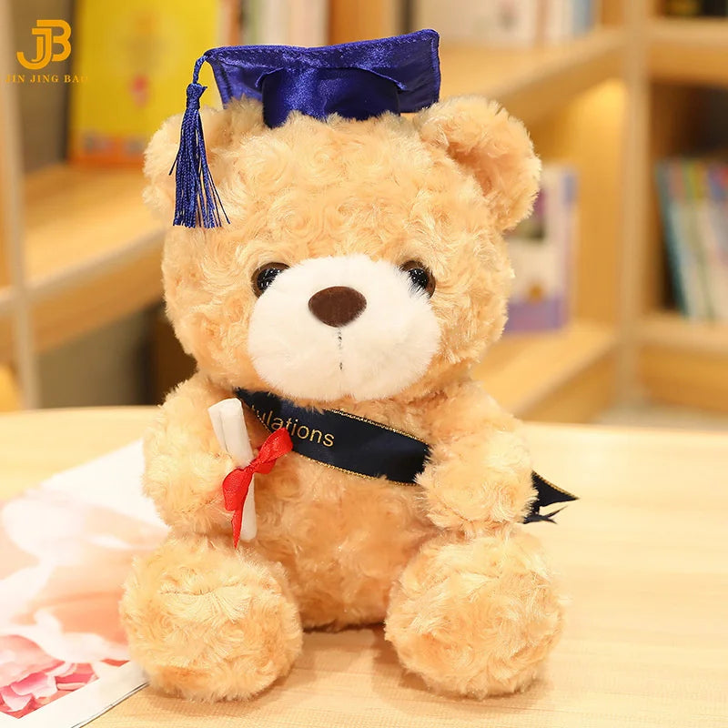 Wholesale Custom Cute Soft School Graduation Gifts Stuffed Plush Teddy Bear Toys