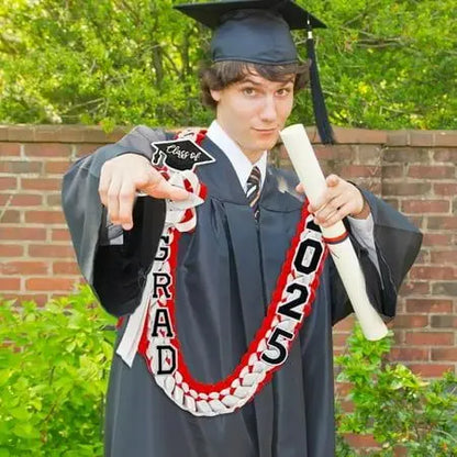 Wholesale Unisex Graduation Ribbon Lei Necklace Honor Cord Braided Design Polyester Material-2026 Graduation Gift Party