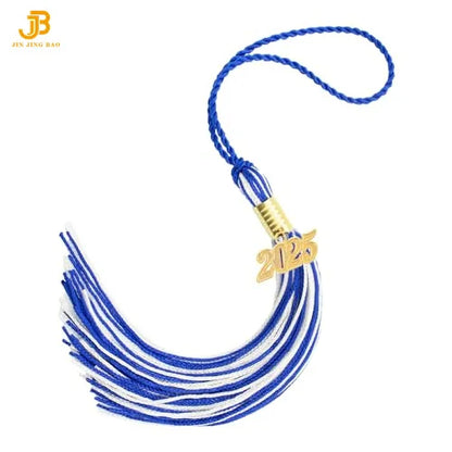Factory Wholesale High Quality Graduation Fringe Multi-color Tassel With 2025 2026 Year Gold Silver Charm for Grad Cap