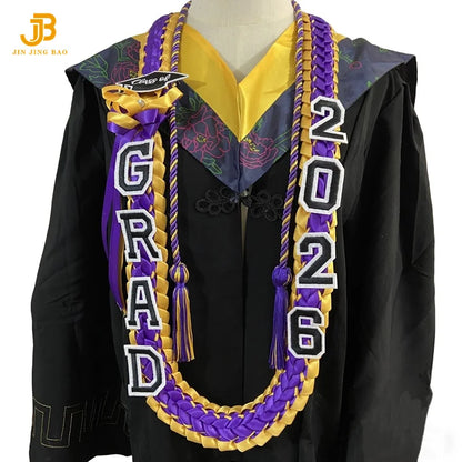 2026 Graduation Ceremony Double-Layer Graduation Gift Ribbon Honor Rope Polyester Graduation Leis