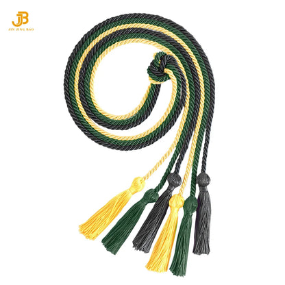 2025 Graduation Honor Cords Bulk Wholesale Honor Cord for Grad Days Custom Single Two Colors With Tassel