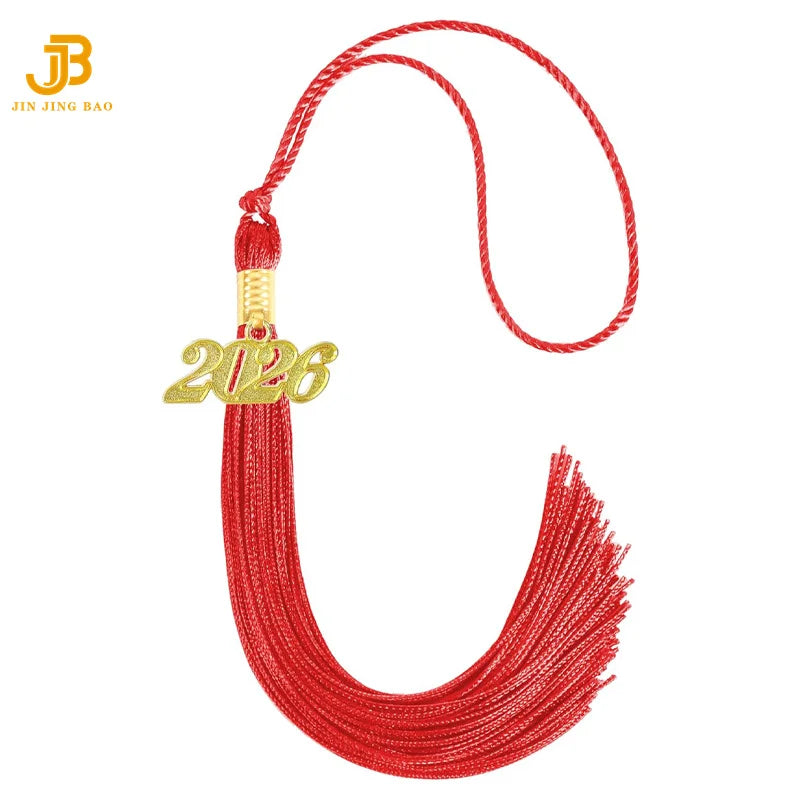 Wholesale Graduation Tassel 2026 Solid Color With Gold Tassel Charm for Graduation Cap Decorations