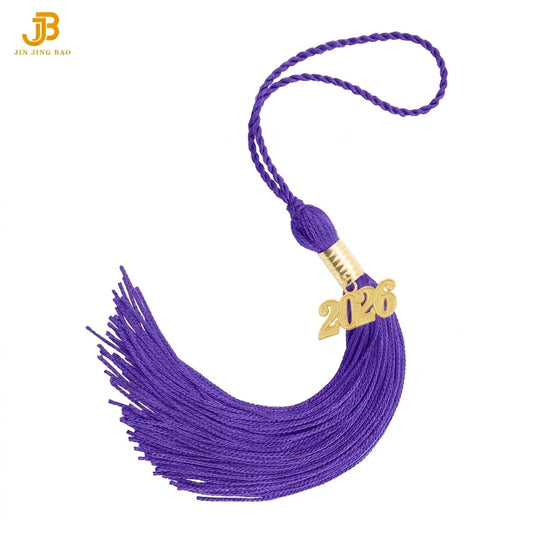 Wholesale Graduation Tassel 2026 Solid Color With Gold Tassel Charm for Graduation Cap Decorations