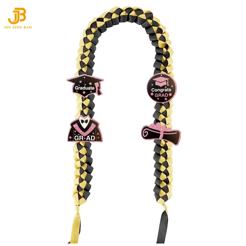 2026 Graduation Velvet Ribbon Lei Braided Necklaces and Garland High School College Party Decorations and Gifts