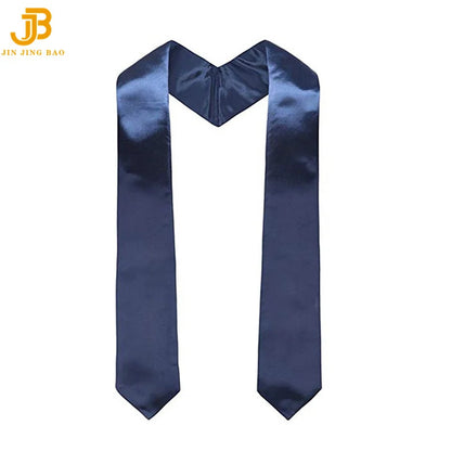 53" 60" 72" White Sublimation Satin Polyester Graduation Sash Unisex Blank Stole for School Uniform JJB Brand In-Stock Adults
