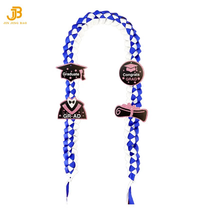 2026 Graduation Velvet Ribbon Lei Braided Necklaces and Garland High School College Party Decorations and Gifts