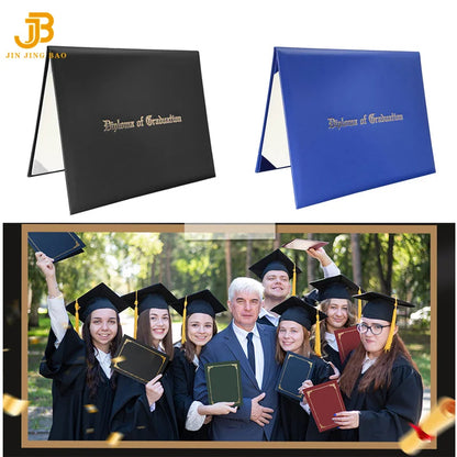 Customized A5 Size PU Leather Folder Welcome Imitation Leather Plain Diploma Graduation Cover Personalized Certificate Holder