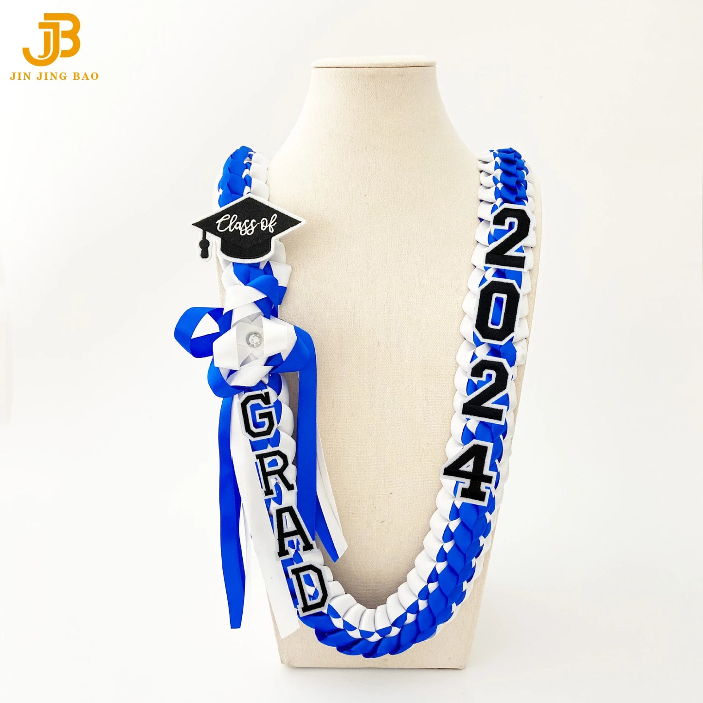 Beautiful Graduate Ribbon Leis Double Satin Garland Hand-woven Gift with Ribbon Master's Pendant