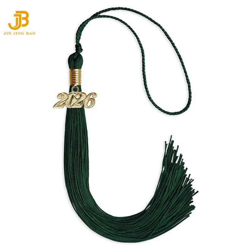 Wholesale Graduation Tassel 2026 Solid Color With Gold Tassel Charm for Graduation Cap Decorations