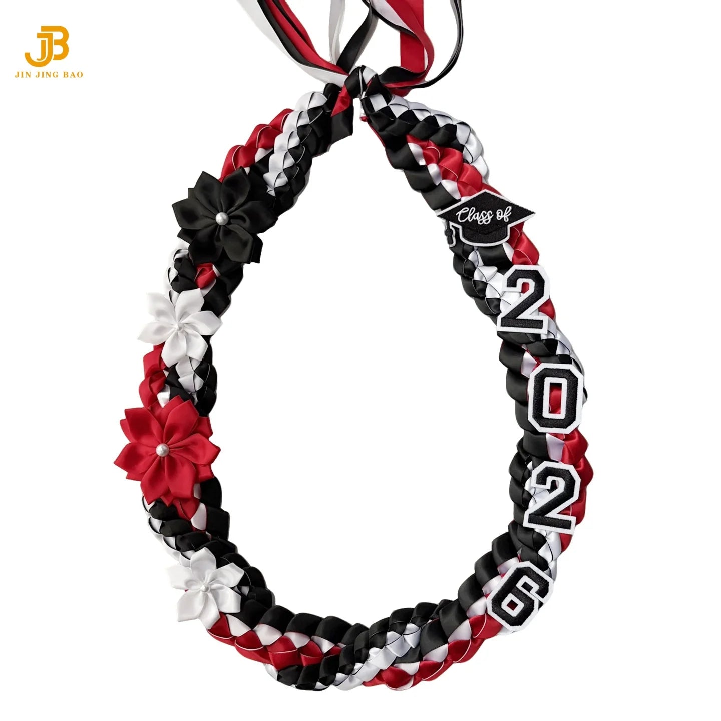 2026 New Cross Weaving Graduation Wreath Ribbon Necklace Multi-Colored Honor Rope Double-Layer Leis