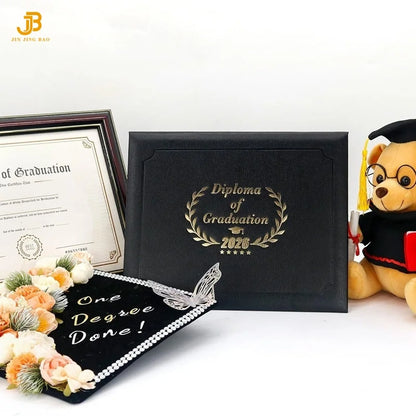 Graduation Diploma Cover Class of 2026 for 8.5x11 Certificate Holder Grain Leather