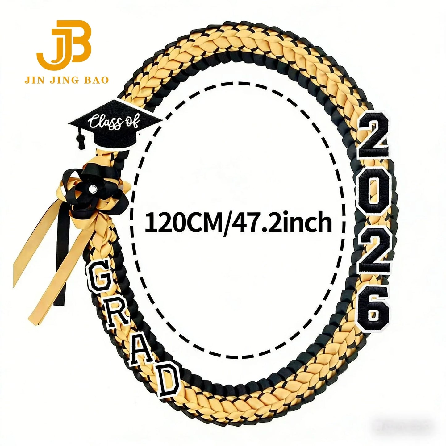 Wholesale Unisex Graduation Ribbon Lei Necklace Honor Cord Braided Design Polyester Material-2026 Graduation Gift Party