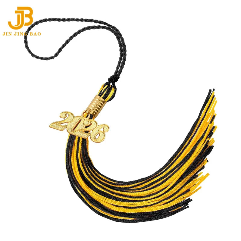 Black & Gold Graduation Tassels Multicolor Polyester for Graduation Accessory Decorations